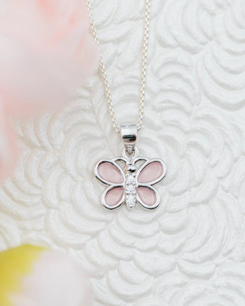 Collier papillon rose - Bébé LoupCherished moments