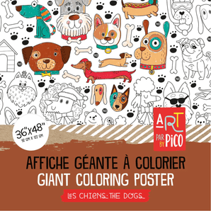 Coloriage géant Chiens - Bébé LoupPico