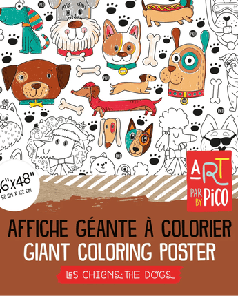 Coloriage géant Chiens - Bébé LoupPico