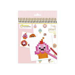 Coloriage pixel Bonbons Kawaii - Bébé LoupMy mandarine