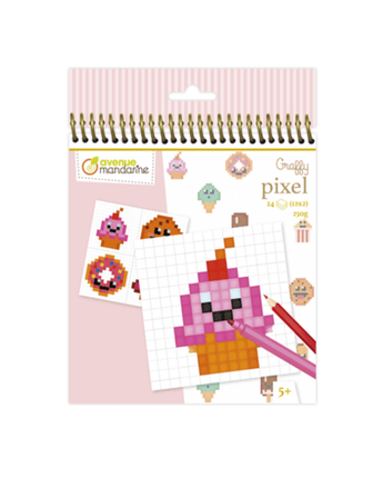 Coloriage pixel Bonbons Kawaii - Bébé LoupMy mandarine