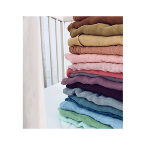 Couverture à emmailloter mousseline Latté - Bébé LoupInstitut Maïa