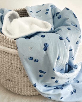 Couverture minky/fourrure Bleuet - Bébé LoupCréation Jade