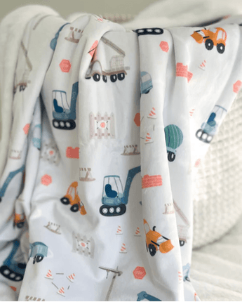 Couverture minky/fourrure Camions - Bébé LoupCréation Jade