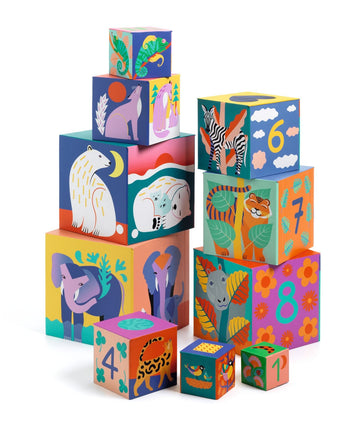 Cubes Animaux sauvages - Bébé LoupDjeco