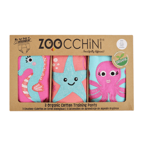 Culotte d'entraînement à la propreté en coton bio (3) 3 - 4t Amis de l'océan - Bébé LoupZoochini