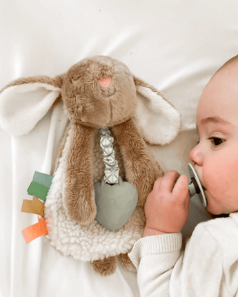 Doudou peluche Billie lapin taupe - Bébé Loupitzy Ritzy