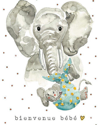 Elias1 Carte de souhait - Bébé LoupStéphanie Renière illustrations