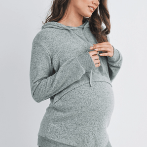 Haut manches longues maternité/allaitement menthe - Bébé LoupHello Miz