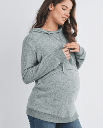 Haut manches longues maternité/allaitement menthe - Bébé LoupHello Miz