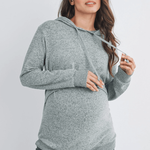 Haut manches longues maternité/allaitement menthe - Bébé LoupHello Miz