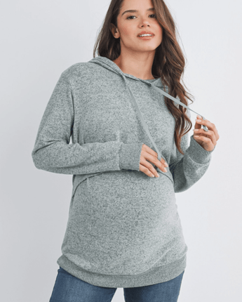 Haut manches longues maternité/allaitement menthe - Bébé LoupHello Miz