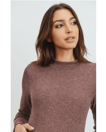 Haut maternité col montant mauve - Bébé LoupHello Miz