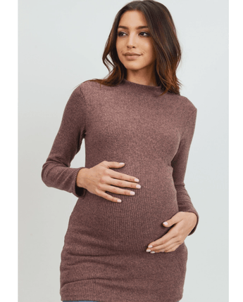 Haut maternité col montant mauve - Bébé LoupHello Miz