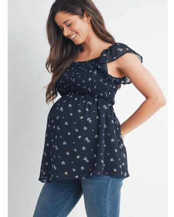 Haut maternité nid d'abeille manches flottantes - Bébé LoupHello Miz