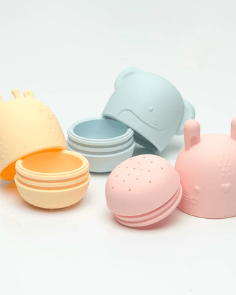 Jouets de bain silicone pastel - Bébé LoupLoulou Lollipop