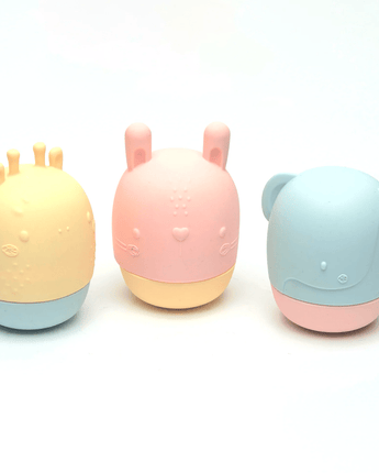 Jouets de bain silicone pastel - Bébé LoupLoulou Lollipop
