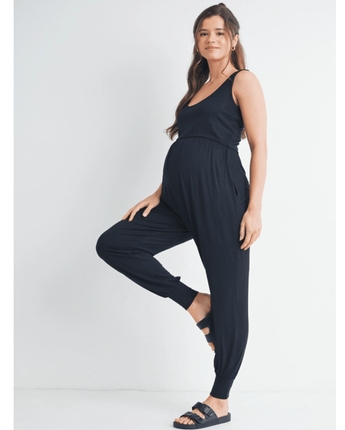 Jumpsuit col rond noir - Bébé LoupHello Miz