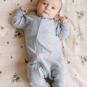Jumpsuit ultradoux gris chiné - Bébé LoupRose & Léo