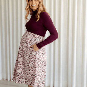 Jupe fleurie - Fleurs d'automne - Bébé LoupRose maternité