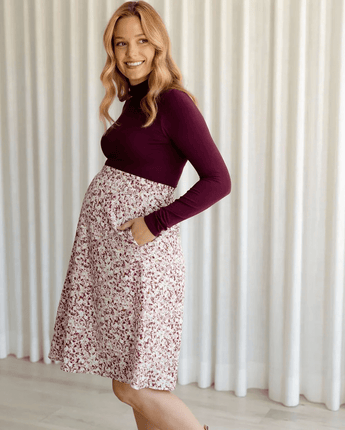 Jupe fleurie - Fleurs d'automne - Bébé LoupRose maternité