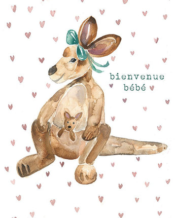 Karelle1 Carte de souhait - Bébé LoupStéphanie Renière illustrations