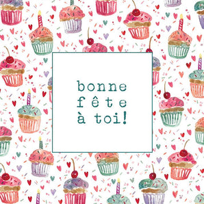 Louane2 Carte de souhait - Bébé LoupStéphanie Renière illustrations