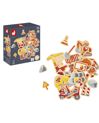 Magnets Engins de chantier - Bébé LoupJanod