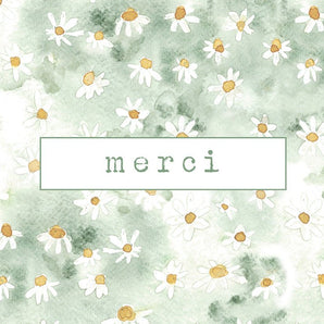 Marguerite1 Mini carte de souhait - Bébé LoupStéphanie Renière illustrations