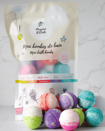 Mini bombes de bain tutti frutti - Bébé LoupSavonnerie Poussière d'Étoile