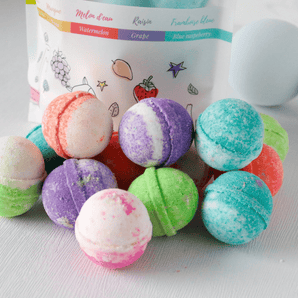 Mini bombes de bain tutti frutti - Bébé LoupSavonnerie Poussière d'Étoile