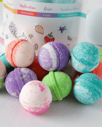 Mini bombes de bain tutti frutti - Bébé LoupSavonnerie Poussière d'Étoile