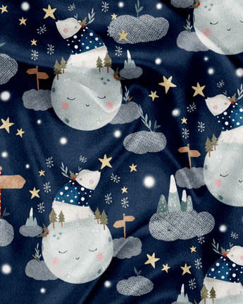 Minky Vie Ours lunaire - Bébé LoupOléoops