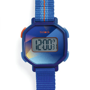 Montre digitale bleue - Bébé LoupTiclock