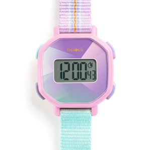 Montre digitale Prisme pourpre - Bébé LoupTiclock