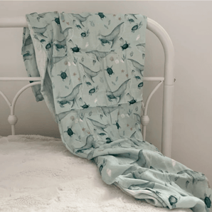 Mousseline Baleines - Bébé LoupCréation Jade