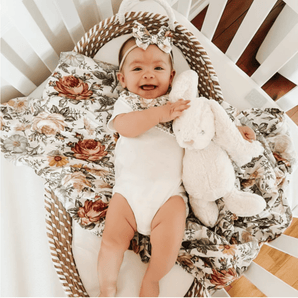 Mousseline Fleurs vintage - Bébé LoupCréation Jade