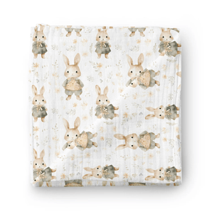 Mousseline Lapins mignons - Bébé LoupOléoops