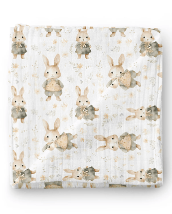 Mousseline Lapins mignons - Bébé LoupOléoops