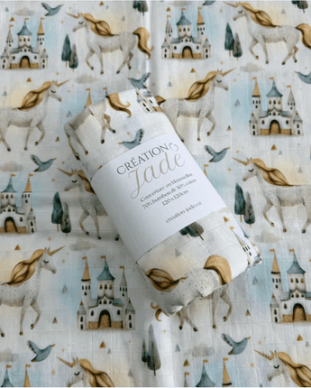 Mousseline Royaume des licornes - Bébé LoupCréation Jade