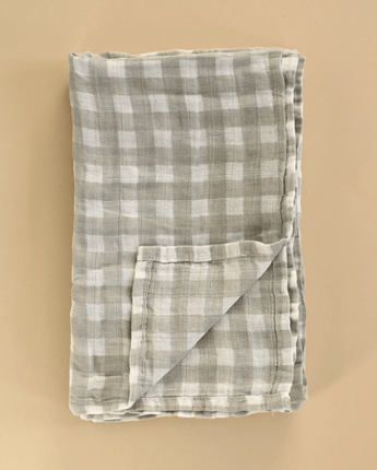Mousseline Sage gingham - Bébé LoupMinika