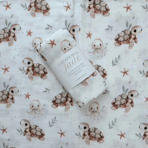 Mousseline Tatiana la tortue - Bébé LoupCréation Jade