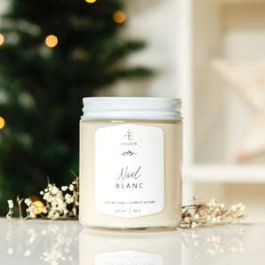 Chandelle Noël blanc