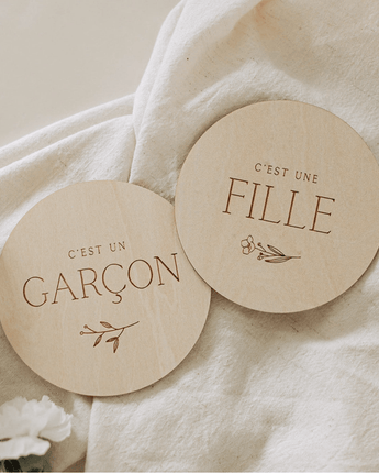 Pastille de bois - Genre - Bébé LoupLe petit tableau noir