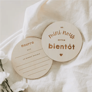 Pastille de bois - Mini nous - Bébé LoupLe petit tableau noir