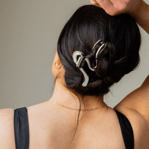 Pince argentée Ondulation - Bébé LoupAndi