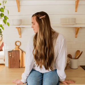 Pince Boucle rose Glossy - Bébé LoupAndi