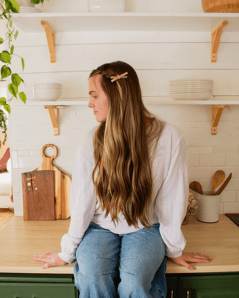 Pince Boucle rose Glossy - Bébé LoupAndi