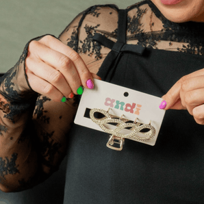 Pince cristal en boucle - Bébé LoupAndi