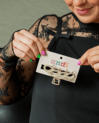 Pince cristal en boucle - Bébé LoupAndi